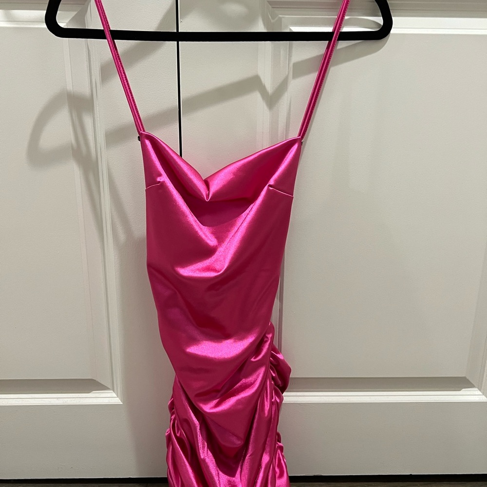 Satin Backless Mini Dress - Picture 4 of 7